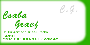 csaba graef business card